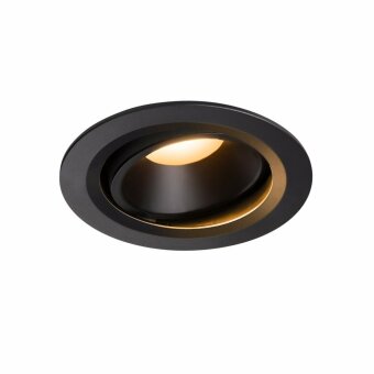 SLV NUMINOS DL L, Indoor LED Deckeneinbauleuchte schwarz/schwarz 2700K 20° kardanisch dreh- und schwenkbar