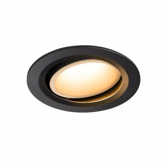 SLV NUMINOS DL L, Indoor LED Deckeneinbauleuchte schwarz/weiß 2700K 20° kardanisch dreh- und schwenkbar