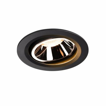 SLV NUMINOS DL L, Indoor LED Deckeneinbauleuchte schwarz/chrom 2700K 20° kardanisch dreh- und schwenkbar