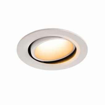 SLV NUMINOS DL L, Indoor LED Deckeneinbauleuchte weiß/weiß 2700K 20° kardanisch dreh- und schwenkbar