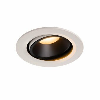 SLV NUMINOS DL L, Indoor LED Deckeneinbauleuchte weiß/schwarz 2700K 40° kardanisch dreh- und schwenkbar
