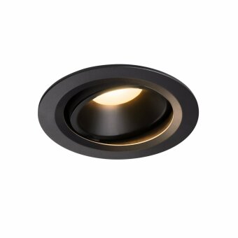 SLV NUMINOS DL L, Indoor LED Deckeneinbauleuchte schwarz/schwarz 3000K 20° kardanisch dreh- und schwenkbar