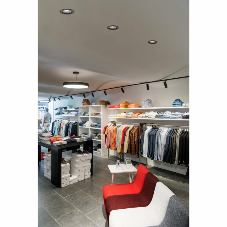 SLV NUMINOS DL L, Indoor LED Deckeneinbauleuchte schwarz/schwarz 3000K 40° kardanisch dreh- und schwenkbar
