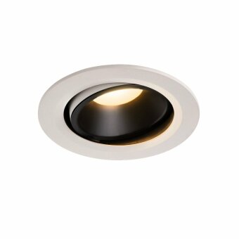 SLV NUMINOS DL L, Indoor LED Deckeneinbauleuchte weiß/schwarz 3000K 20° kardanisch dreh- und schwenkbar