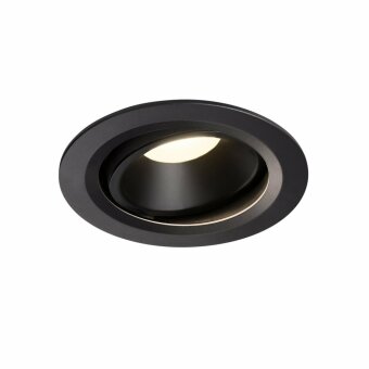 SLV NUMINOS DL L, Indoor LED Deckeneinbauleuchte schwarz/schwarz 4000K 55° kardanisch dreh- und schwenkbar