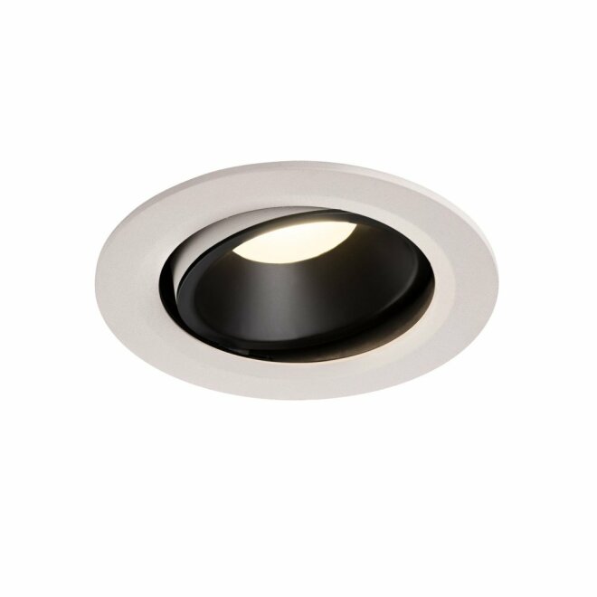 SLV NUMINOS DL L, Indoor LED Deckeneinbauleuchte weiß/schwarz 4000K 40° kardanisch dreh- und schwenkbar