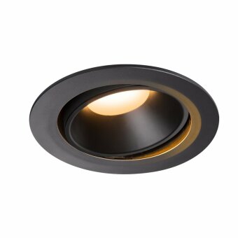 SLV NUMINOS DL XL, Indoor LED Deckeneinbauleuchte schwarz/schwarz 2700K 20° kardanisch dreh- und schwenkbar