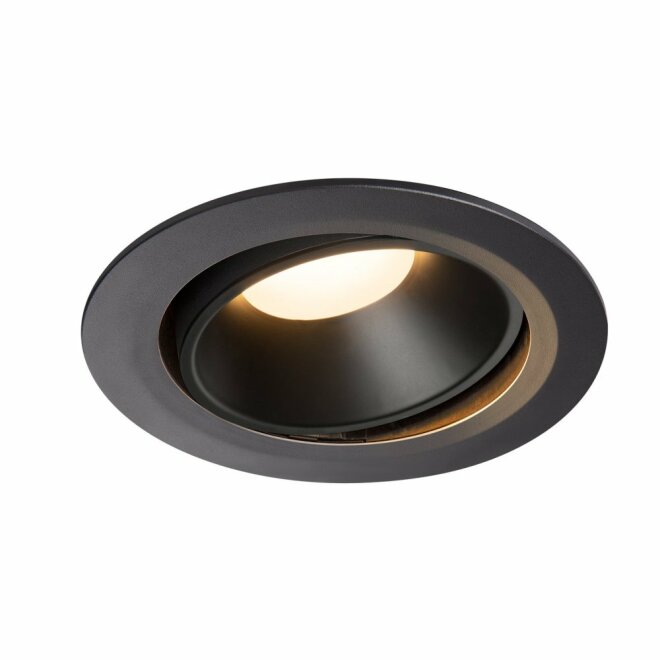 SLV NUMINOS DL XL, Indoor LED Deckeneinbauleuchte schwarz/schwarz 3000K 20° kardanisch dreh- und schwenkbar