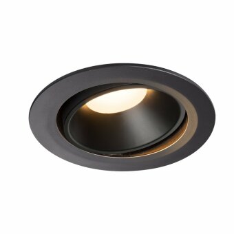 NUMINOS DL XL, Indoor LED Deckeneinbauleuchte schwarz/schwarz 3000K 20° kardanisch dreh- und schwenkbar