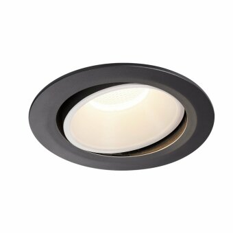 SLV NUMINOS DL XL, Indoor LED Deckeneinbauleuchte schwarz/weiß 4000K 40° kardanisch dreh- und schwenkbar