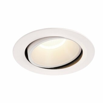SLV NUMINOS DL XL, Indoor LED Deckeneinbauleuchte weiß/weiß 4000K 55° kardanisch dreh- und schwenkbar