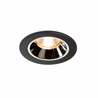 SLV NUMINOS DL S, Indoor LED Deckeneinbauleuchte schwarz/chrom 2700K 20°