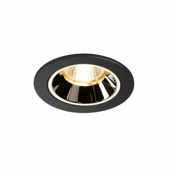 NUMINOS DL S, Indoor LED Deckeneinbauleuchte schwarz/chrom 3000K 20°