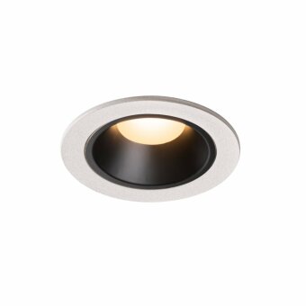 SLV NUMINOS DL S, Indoor LED Deckeneinbauleuchte weiß/schwarz 3000K 20°