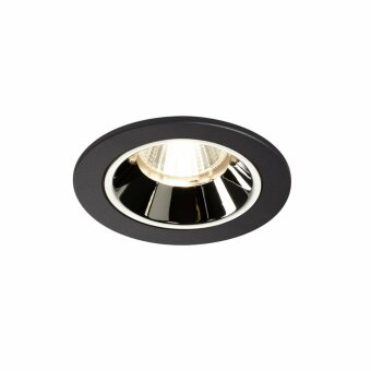 SLV NUMINOS DL S, Indoor LED Deckeneinbauleuchte schwarz/chrom 4000K 40°