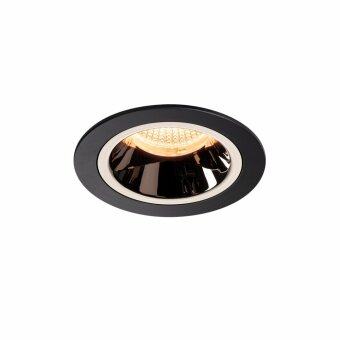 SLV NUMINOS DL M, Indoor LED Deckeneinbauleuchte schwarz/chrom 2700K 20°
