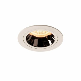 NUMINOS DL M, Indoor LED Deckeneinbauleuchte weiß/chrom 2700K 55°
