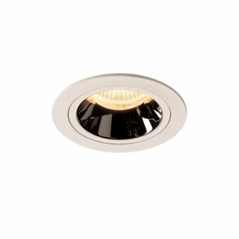 SLV NUMINOS DL M, Indoor LED Deckeneinbauleuchte weiß/chrom 3000K 20°