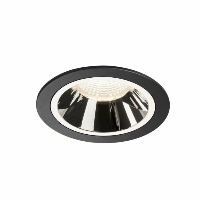 SLV NUMINOS DL L, Indoor LED Deckeneinbauleuchte schwarz/chrom 4000K 40°