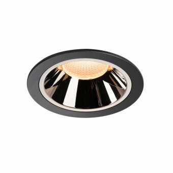 SLV NUMINOS DL XL, Indoor LED Deckeneinbauleuchte schwarz/chrom 2700K 55°