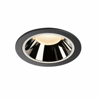 SLV NUMINOS DL XL, Indoor LED Deckeneinbauleuchte schwarz/chrom 3000K 20°