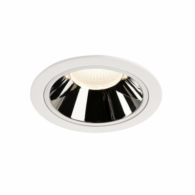 SLV NUMINOS DL XL, Indoor LED Deckeneinbauleuchte weiß/chrom 4000K 40°