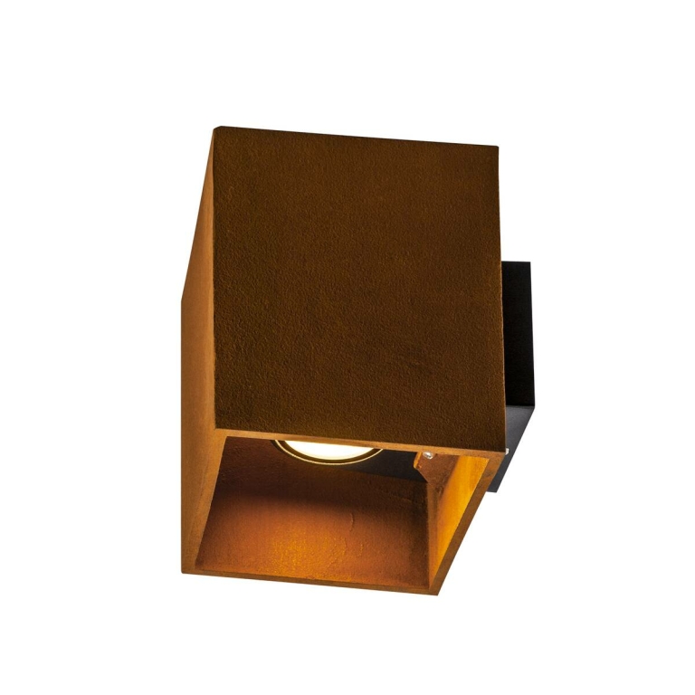 SLV RUSTY© UP/DOWN LED Außenwandleuchte eckig im Rost-Design IP65 CCT switch 3000/4000K