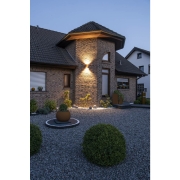 RUSTY© UP/DOWN Outdoor LED Wandleuchte rund rost IP65 CCT switch 3000/4000K