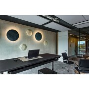 MANA BASIS WL, Indoor LED Wandaufbauleuchte rund anthrazit CCT switch 2700/3000K