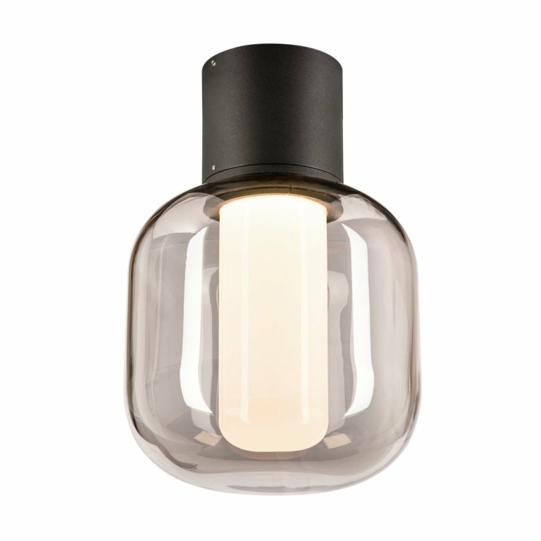 SLV OVALISK CL, Outdoor LED Deckenaufbauleuchte anthrazit CCT switch 3000/4000K