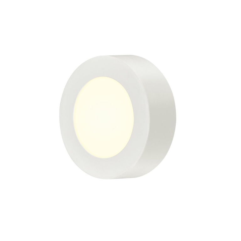 SLV SENSER 12 CW, Indoor LED Wand- und Deckenaufbauleuchte rund weiß 4000K