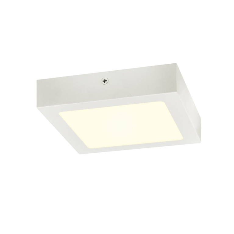 SLV SENSER 18 CW, Indoor LED Wand- und Deckenaufbauleuchte eckig weiß 4000K