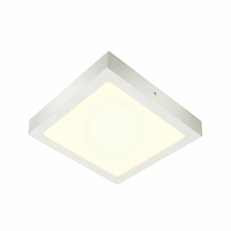 SLV SENSER 24 CW, Indoor LED Wand- und Deckenaufbauleuchte eckig weiß 4000K