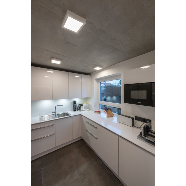 SLV SENSER 24 CW, Indoor LED Wand- und Deckenaufbauleuchte eckig weiß 4000K