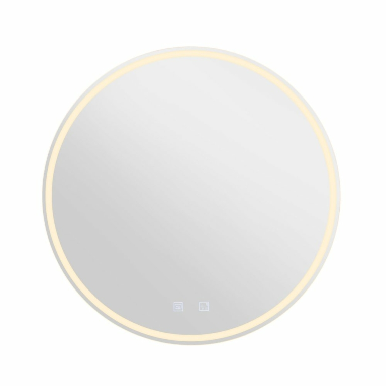 SLV TRUKKO WL Badezimmer Spiegel mit LED Beleuchtung dimmbar rund alu