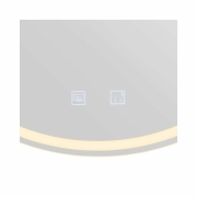 TRUKKO WL Badezimmer Spiegel mit LED Beleuchtung dimmbar rund alu