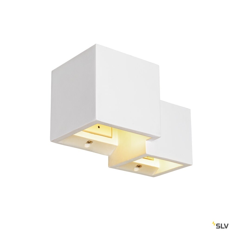 SLV PLASTRA WL CUBES, Indoor Wandaufbauleuchte QT14 weiß