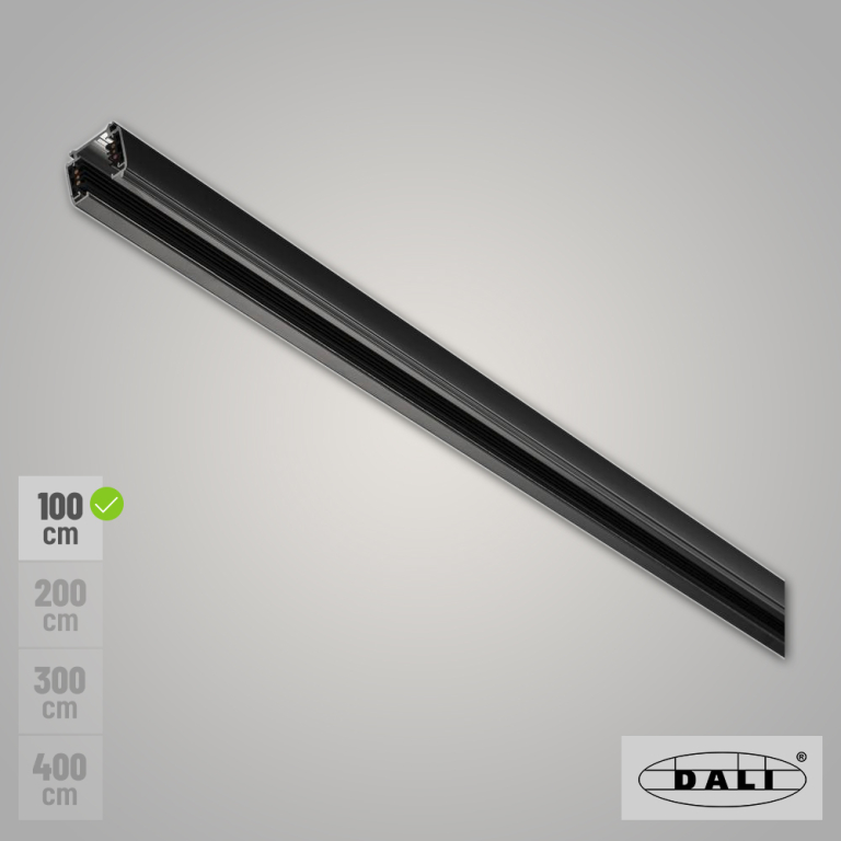 SLV S-TRACK DALI 3-Phasen Stromschiene 1m schwarz Aufbauschiene