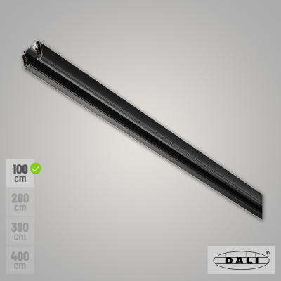 SLV S-TRACK DALI 3-Phasen Stromschiene 1m schwarz Aufbauschiene