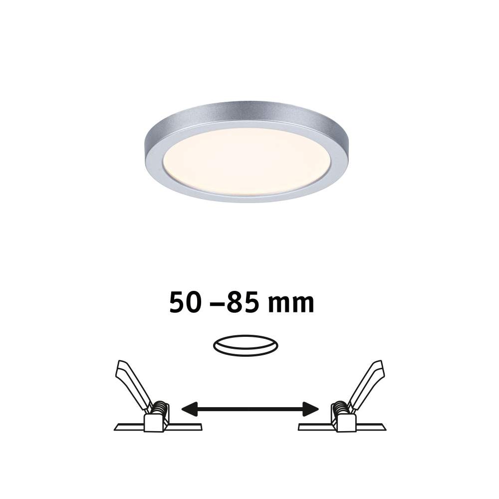 Paulmann 93033 LED Einbaupanel Areo VariFit IP44 rund 118 65W 3.000K Chrom  matt | Lampen1a