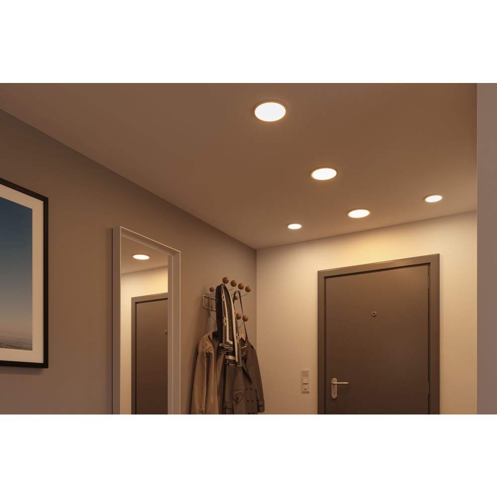 Paulmann 93033 LED Einbaupanel Areo VariFit IP44 rund 118 65W 3.000K Chrom  matt | Lampen1a