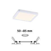 LED Einbaupanel Areo VariFit IP44 eckig 118x118mm 6,5W 3.000K Weiß