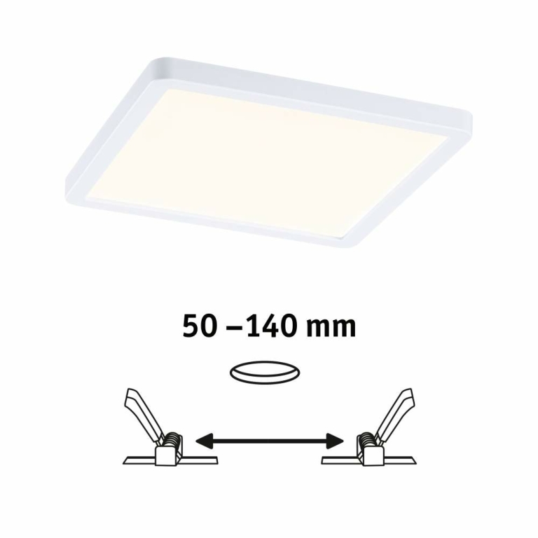 Paulmann LED Einbaupanel Areo VariFit IP44 eckig 175x175mm 13W 3.000K Weiß