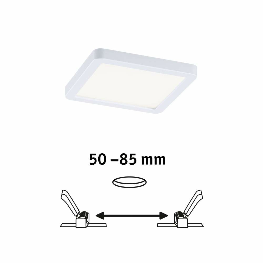 IP44 118x118mm | Einbaupanel Paulmann LED 4.000K 65W eckig 93041 Areo VariFit Lampen1a