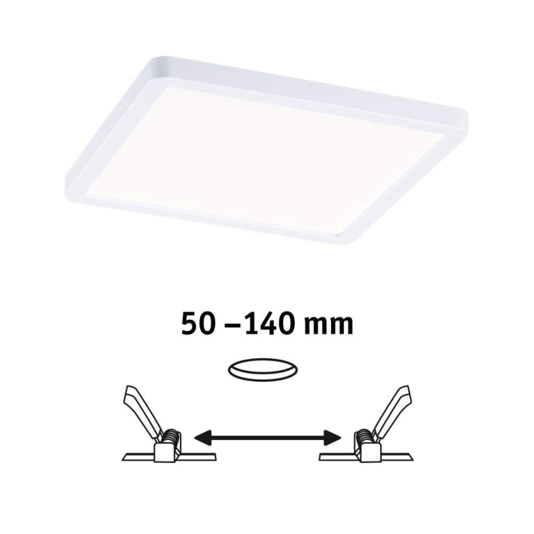 Paulmann LED Einbaupanel Areo VariFit IP44 eckig 175x175mm 13W 4.000K Weiß