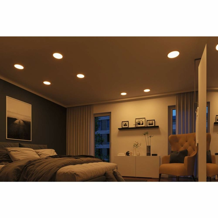 Paulmann Smart Home Zigbee LED Einbaupanel Areo VariFit IP44 rund 175mm 13W Chrom matt Tunable White