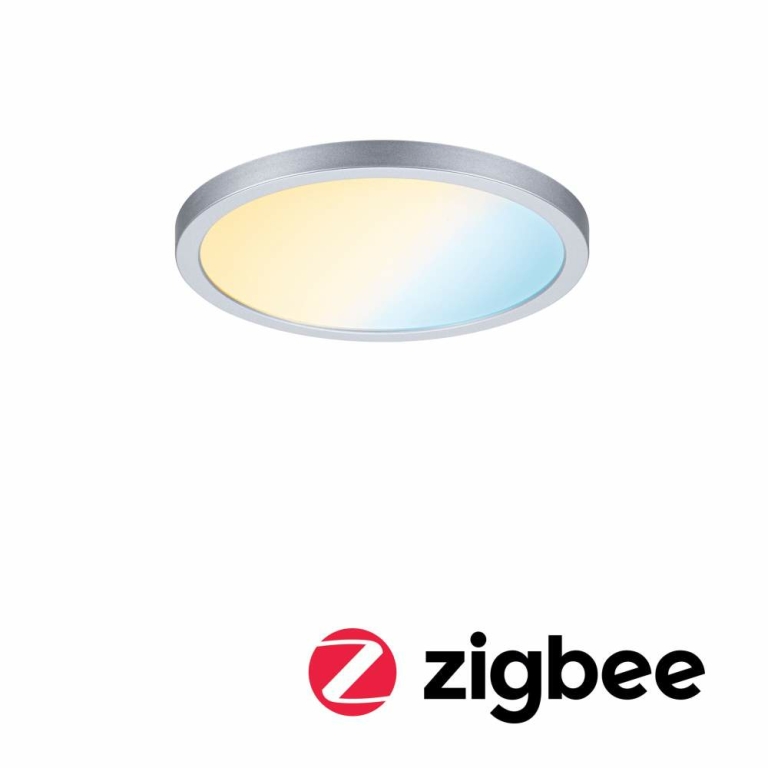 Paulmann Smart Home Zigbee LED Einbaupanel Areo VariFit IP44 rund 175mm 13W Chrom matt Tunable White