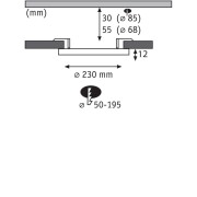 LED Einbaupanel Areo VariFit IP44 3-Stufen-dimmbar  230mm 16W 4.000K Weiß