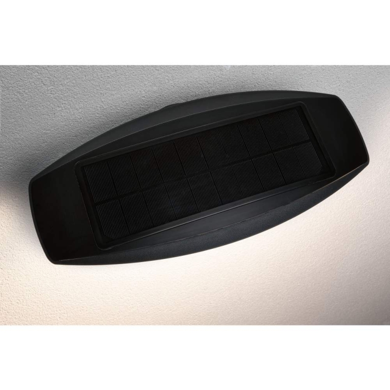 Paulmann Outdoor Solar Wandleuchte Kiran Anthrazit IP44 180lm Warmweiß mit Bewegungsmelder