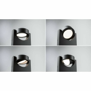 Outdoor Spotleuchte Swivea Anthrazit IP44 8W 230V Warmweiß mit kardanisch 360° beweglichem Lichtkopf